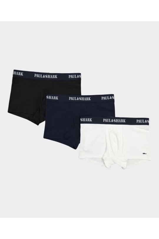 Paul Shark Paul Shark Erkek Pamuklu Logo Detaylı Rahat Siyah BOXER 11315105-999