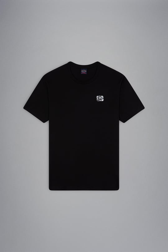 Paul Shark Paul Shark Erkek Pamuklu Marka Logolu Yuvarlak Yaka Siyah T-Shirt 13311652-011