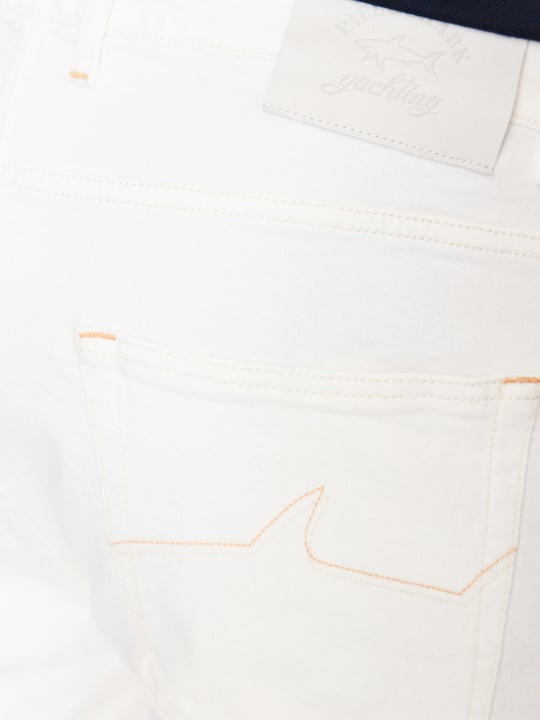 Paul Shark Paul Shark Erkek Pamuklu Marka  Logolu Beyaz Jeans 23414102-010