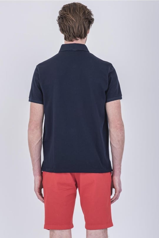 Paul Shark Paul Shark Erkek Pamuklu Normal Kesim Rahat Lacivert Büyük Beden Polo Yaka T-Shirt 22411293A-013