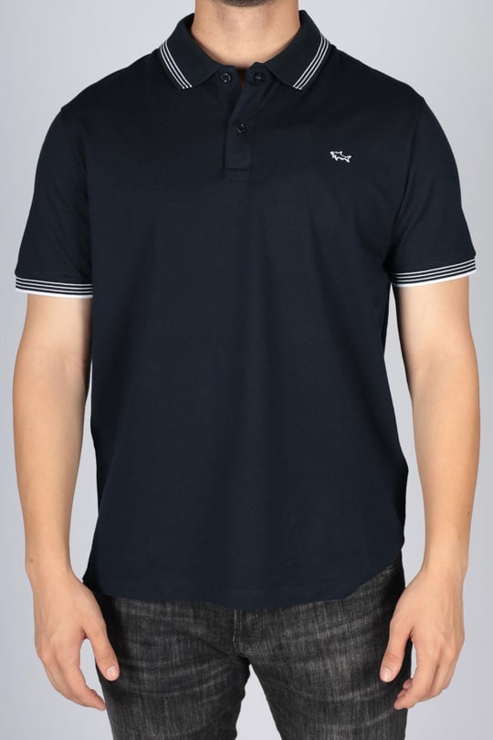 Paul Shark Paul Shark Erkek Pamuklu Polo Yakalı Rahat Kesim Günlük Kullanıma Uygun Lacivert Polo Yaka T-Shirt 22411251-013