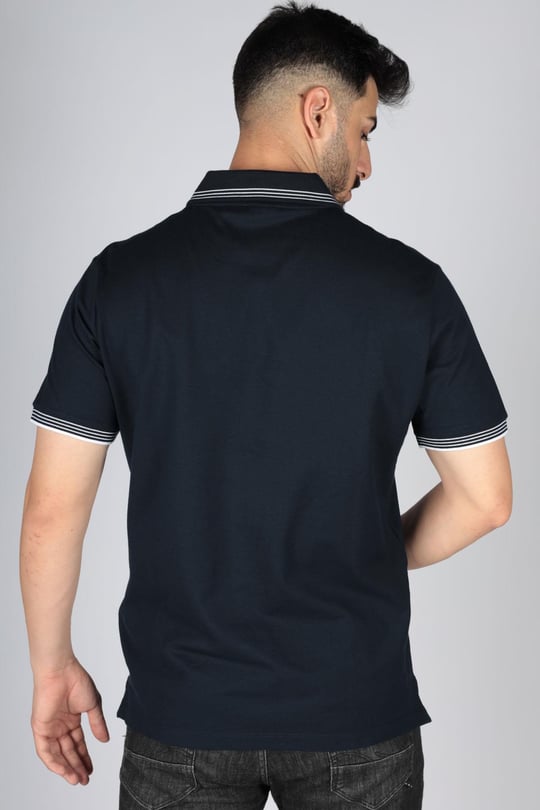 Paul Shark Paul Shark Erkek Pamuklu Polo Yakalı Rahat Kesim Günlük Kullanıma Uygun Lacivert Polo Yaka T-Shirt 22411251-013