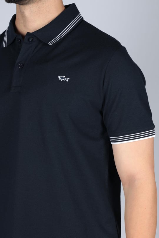 Paul Shark Paul Shark Erkek Pamuklu Polo Yakalı Rahat Kesim Günlük Kullanıma Uygun Lacivert Polo Yaka T-Shirt 22411251-013