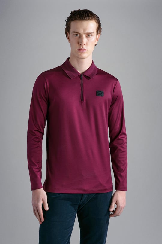 Paul Shark Paul Shark Erkek Pamuklu Polo Yaka Kısa Kollu Günlük Kullanım Bordo Polo Yaka T-Shirt 13311725A-411