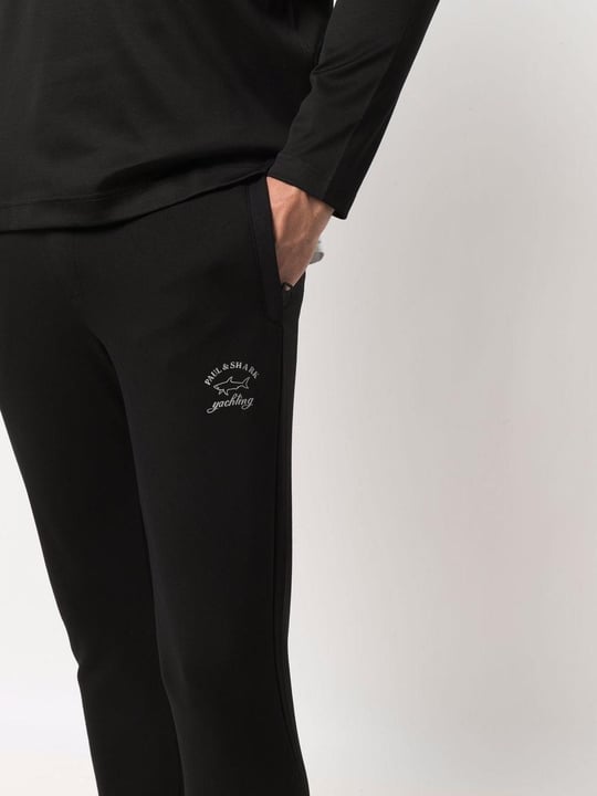 Paul Shark Paul Shark Erkek Pamuklu Regular Fit Düz Siyah Eşofman Altı 11311814-011