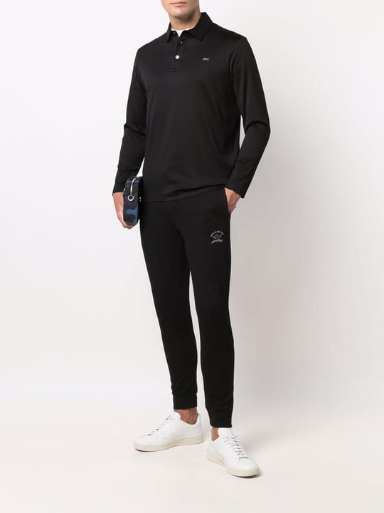 Paul Shark Paul Shark Erkek Pamuklu Regular Fit Düz Siyah Eşofman Altı 11311814-011
