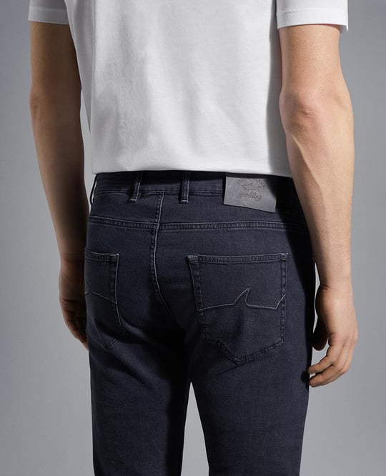 Paul Shark Paul Shark Erkek Pamuklu Regular Fit Düz Gri Jeans 23414107-008