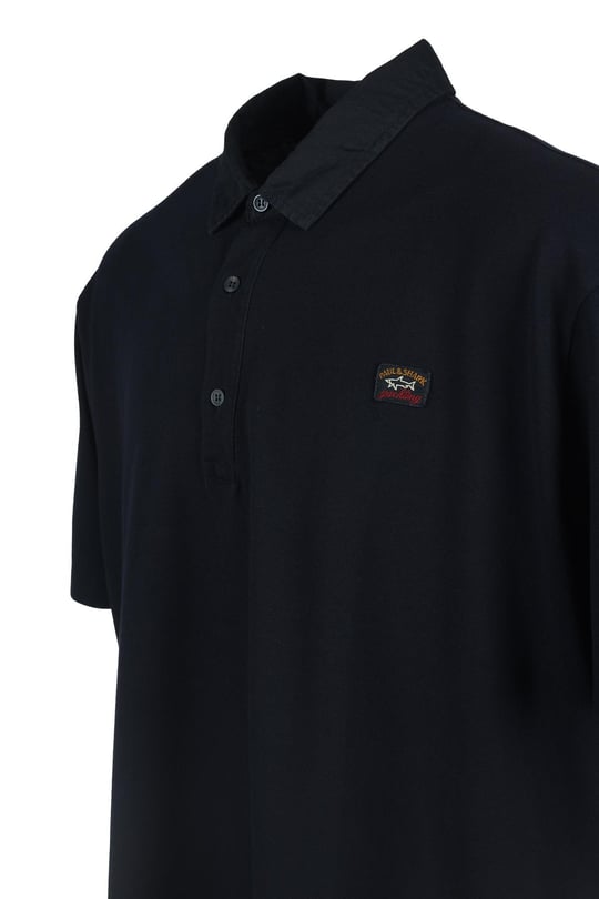 Paul Shark Paul Shark Erkek Pamuklu Regular Fit Düz Kısa Kollu Lacivert Polo Yaka T-Shirt 21411277A-013