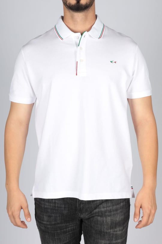 Paul Shark Paul Shark Erkek Pamuklu Regular Fit Düz Kısa Kollu Beyaz Polo Yaka T-Shirt 23411214-010