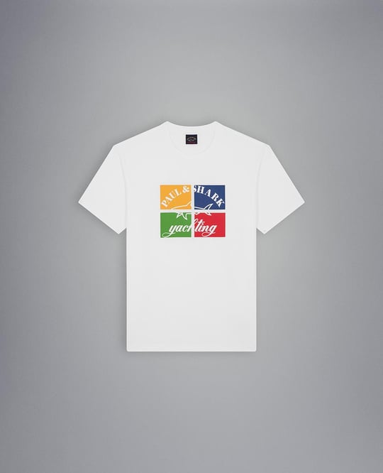 Paul Shark Paul Shark Erkek Pamuklu Regular Fit Düz Kısa Kollu Beyaz T-Shirt 23411017-010