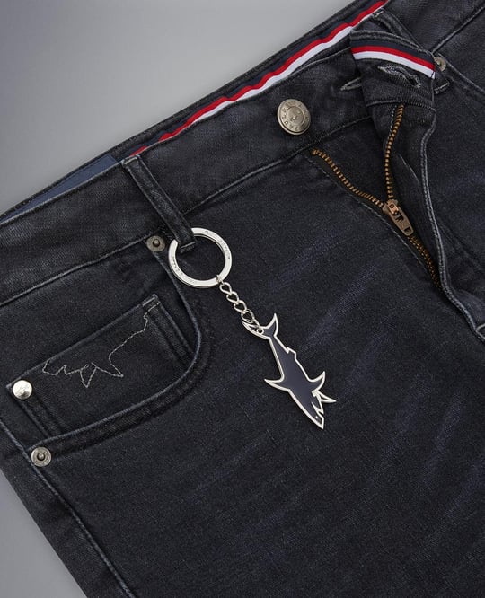 Paul Shark Paul Shark Erkek Pamuklu Regular Fit Düz Gri Jeans 23414107-008