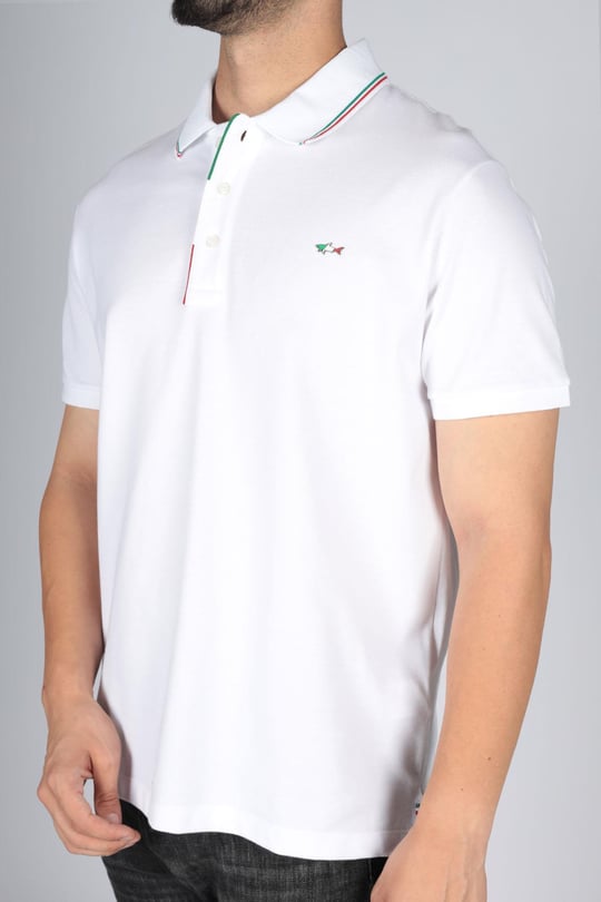 Paul Shark Paul Shark Erkek Pamuklu Regular Fit Düz Kısa Kollu Beyaz Polo Yaka T-Shirt 23411214-010