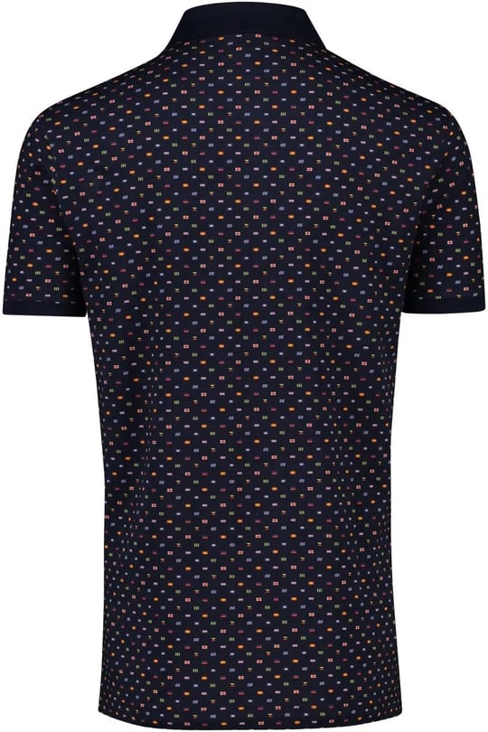 Paul Shark Paul Shark Erkek Pamuklu Regular Fit Desenli Kısa Kollu Lacivert Polo Yaka T-Shirt 23411319-013