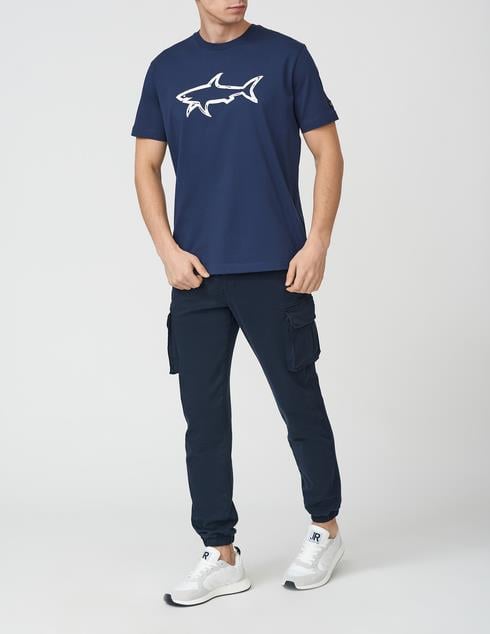 Paul Shark Paul Shark Erkek Pamuklu Regular Fit Yuvarlak Yaka Lacivert T-Shirt 22411073-013
