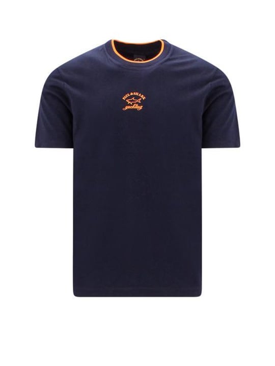 Paul Shark Paul Shark Erkek Pamuklu Regular Fit Düz Kısa Kollu Lacivert T-Shirt 23411053-013