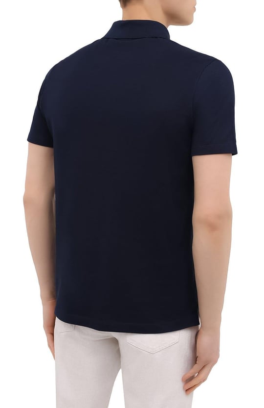 Paul Shark Paul Shark Erkek Polo Yaka Düğme Kapamalı Kısa Kollu Lacivert Polo Yaka T-Shirt 21411322-013
