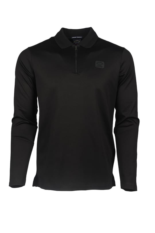 Paul Shark Paul Shark Erkek Polo Yaka Regular Fit Pamuklu Kısa Kollu Siyah Polo Yaka T-Shirt 13311725-011
