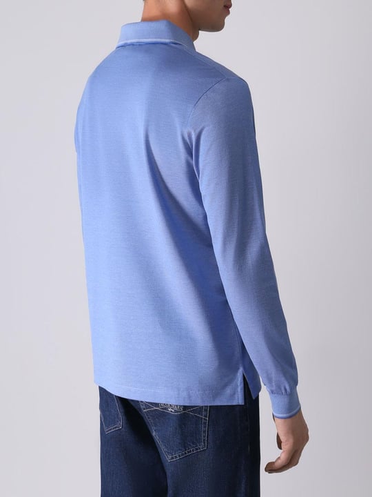 Paul Shark Paul Shark Erkek Polo Yaka Regular Fit Pamuklu Kısa Kollu Açık Mavi Polo Yaka T-Shirt 12311737-209