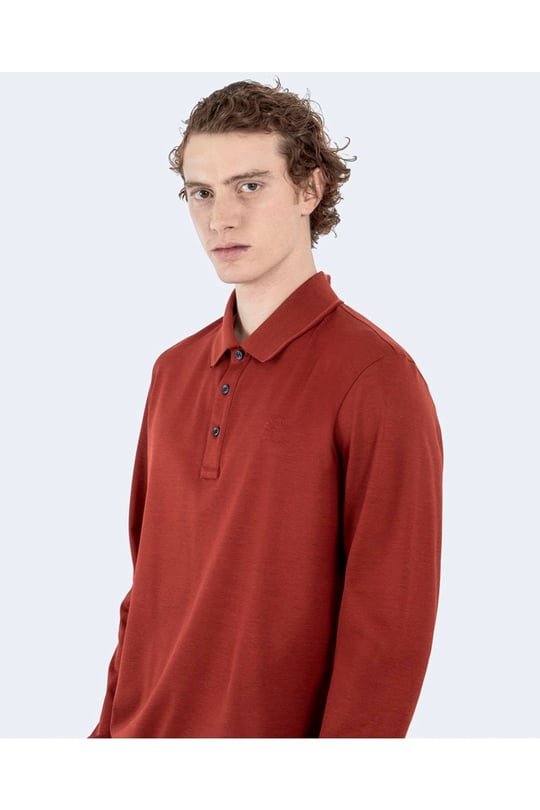 Paul Shark Paul Shark Erkek Polo Yaka Regular Fit Pamuklu Kısa Kollu Turuncu Polo Yaka T-Shirt 12311737-236
