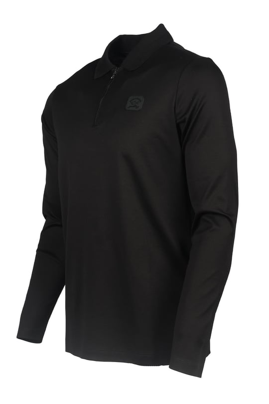 Paul Shark Paul Shark Erkek Polo Yaka Regular Fit Pamuklu Kısa Kollu Siyah Polo Yaka T-Shirt 13311725-011