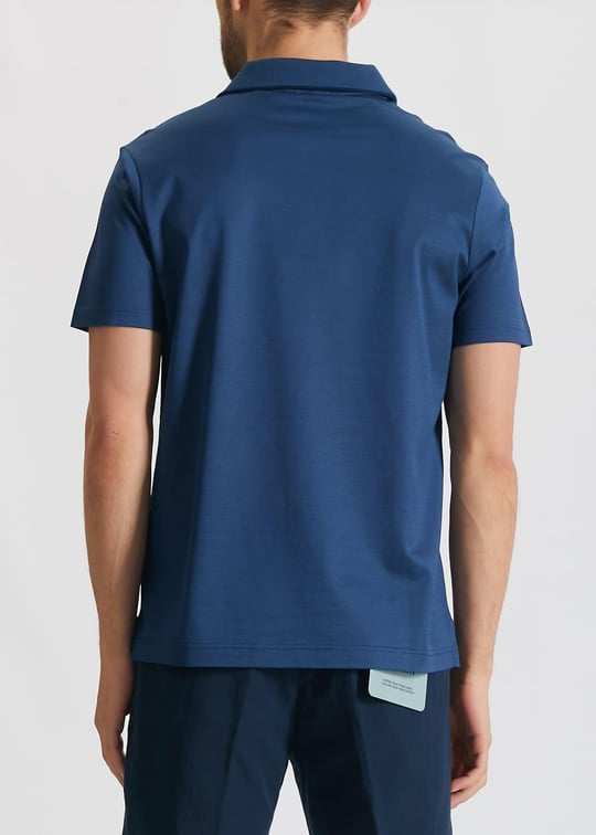 Paul Shark Paul Shark Erkek Polo Yaka Düğme Kapamalı Kısa Kollu Lacivert Polo Yaka T-Shirt 21411220-377