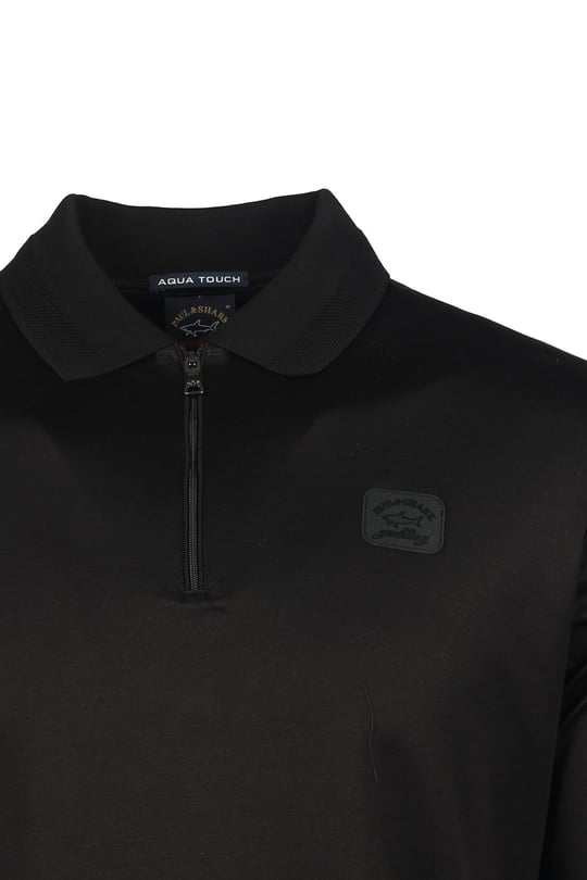 Paul Shark Paul Shark Erkek Polo Yaka Regular Fit Pamuklu Kısa Kollu Siyah Polo Yaka T-Shirt 13311725-011