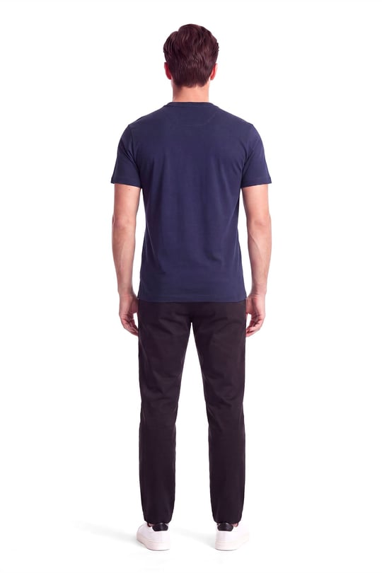 Paul Shark Paul Shark Erkek Rahat Kalıp Logo Kabartmalı Pamuklu Kısa Kollu Lacivert T-Shirt 16311601A-050