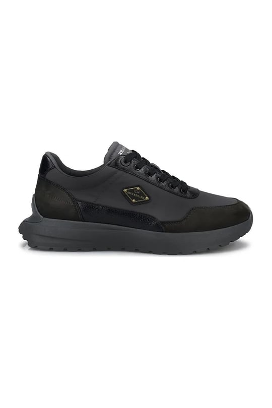 Paul Shark Paul Shark Erkek Rahat Taban Hakiki Deri Karışımlı Logo Plakalı Siyah Sneaker 16318021-011