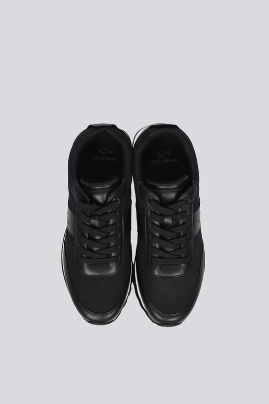 Paul Shark Paul Shark Erkek Rahat Yüksek Taban Deri Siyah Sneaker 15318012-011