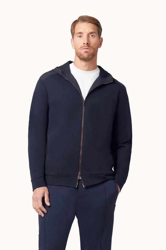 Paul Shark Paul Shark Erkek Regular Fit Kapüşonlu Çift Yönlü Fermuarlı Beli Lastikli Lacivert Eşofman Takımı 16311903-050
