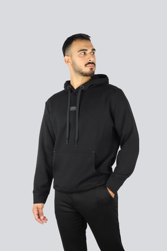 Paul Shark Paul Shark Erkek Regular Fit Kapüşonlu Yaka Uzun Kollu Siyah Sweatshirt 15311852-011