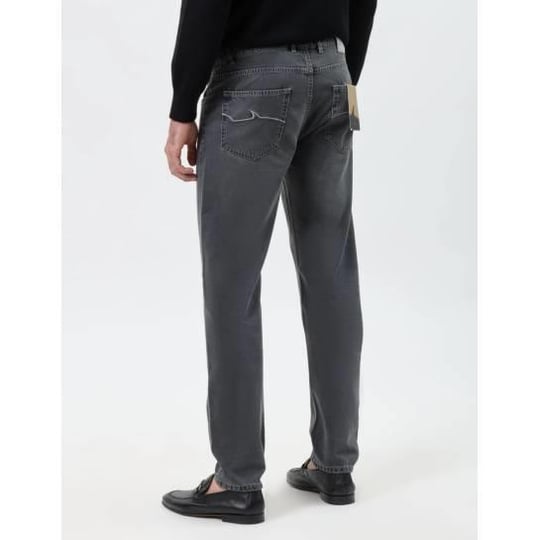 Paul Shark Paul Shark Erkek Regular Fit Normal Bel Düz Paça Pamuklu Esnek Denim Gri Pantolon 15314160-J08