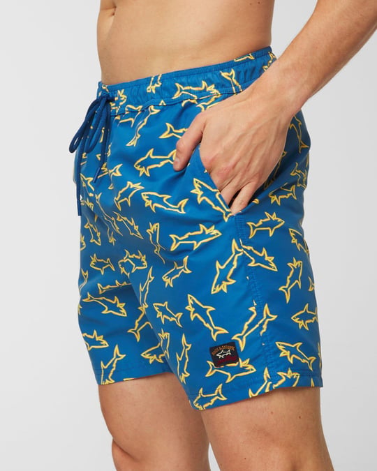Paul Shark Paul Shark Erkek Regular Fit Desenli Saks Mayo 23415059-100