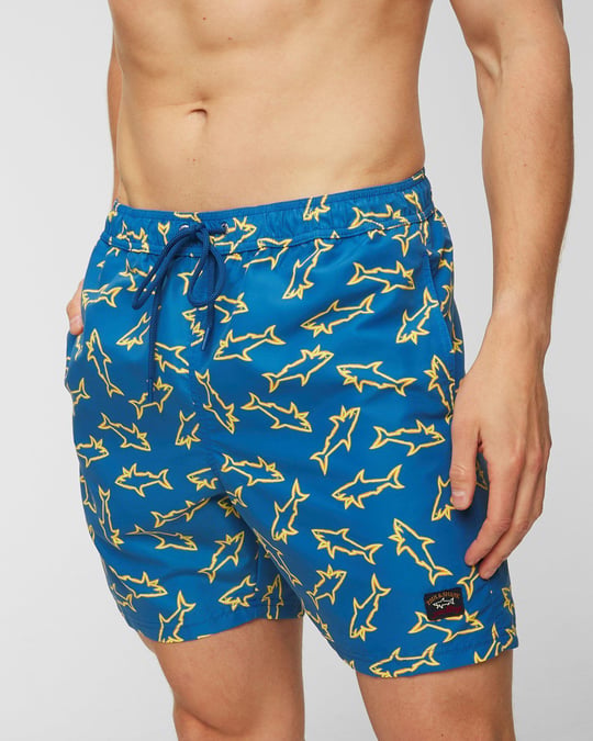 Paul Shark Paul Shark Erkek Regular Fit Desenli Saks Mayo 23415059-100