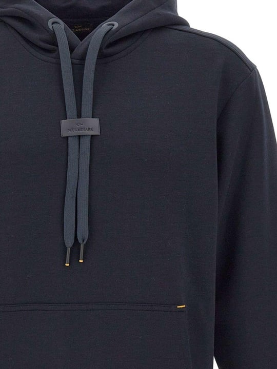 Paul Shark Paul Shark Erkek Regular Fit Kapüşonlu Yaka Uzun Kollu Lacivert Sweatshirt 15311852-050
