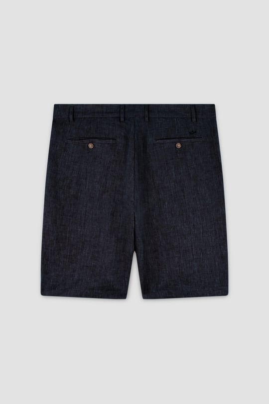 Paul Shark Paul Shark Erkek Regular Fit %100 Keten Normal Bel Lacivert Şort 25414042-104