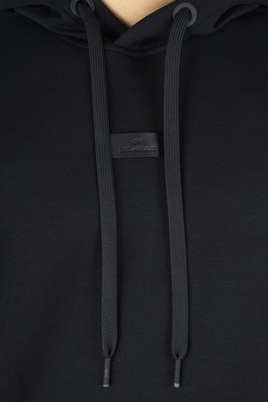 Paul Shark Paul Shark Erkek Regular Fit Kapüşonlu Yaka Uzun Kollu Siyah Sweatshirt 15311852-011