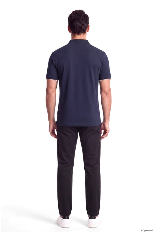 Paul Shark Paul Shark Erkek Regular Fit Yuvarlak Yakalı Metalik Logo Detaylı Kısa Kollu Lacivert T-Shirt 16311614SM-050