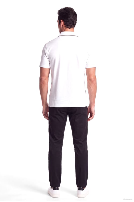 Paul Shark Paul Shark Erkek Regular Fit Pamuklu Metalik Logo Detaylı Kısa Kollu Beyaz Polo Yaka T-Shirt 16311704SM-965