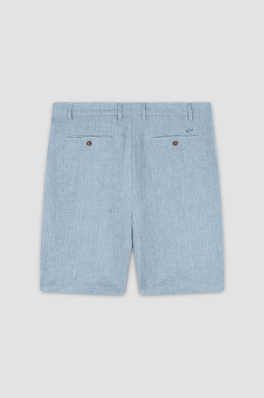 Paul Shark Paul Shark Erkek Regular Fit %100 Keten Normal Bel Mavi Şort 25414042-720
