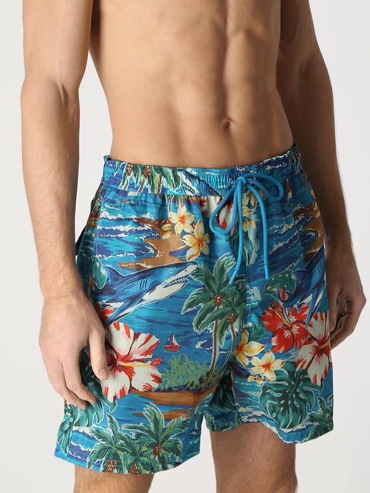 Paul Shark Paul Shark Erkek Regular Fit Desenli Çok Renkli Mayo 23415065-101