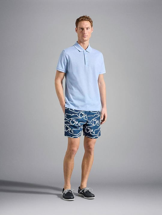 Paul Shark Paul Shark Erkek Regular Fit Desenli Lacivert Mayo 22415054-013