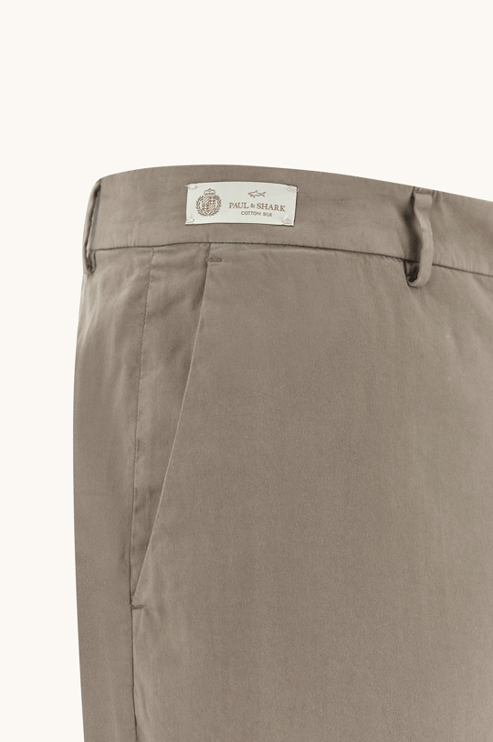 Paul Shark Paul Shark Erkek Regular Fit Normal Bel Daralan Paça Pamuklu Haki Pantolon 25414043-090