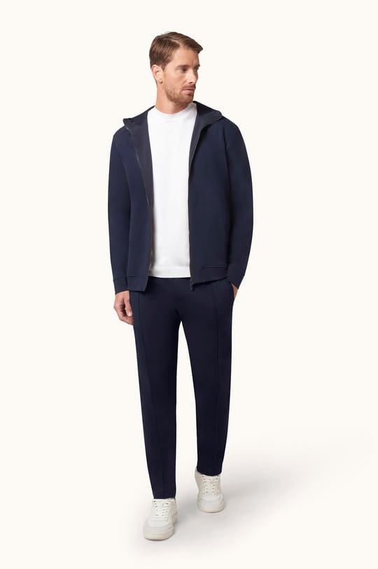 Paul Shark Paul Shark Erkek Regular Fit Kapüşonlu Çift Yönlü Fermuarlı Beli Lastikli Lacivert Eşofman Takımı 16311903-050