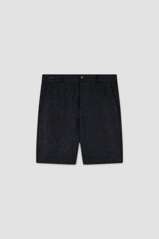 Paul Shark Paul Shark Erkek Regular Fit %100 Keten Normal Bel Lacivert Şort 25414042-104