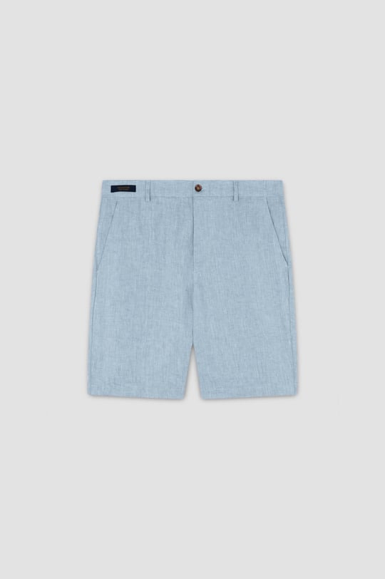 Paul Shark Paul Shark Erkek Regular Fit %100 Keten Normal Bel Mavi Şort 25414042-720