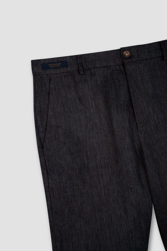 Paul Shark Paul Shark Erkek Regular Fit %100 Keten Normal Bel Lacivert Şort 25414042-104