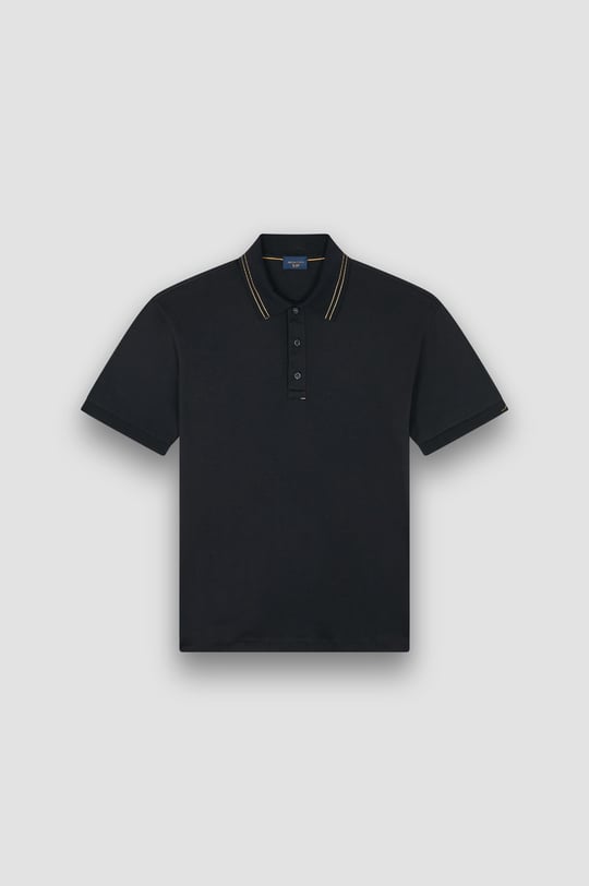 Paul Shark Paul Shark Erkek Regular Fit Pamuklu Kısa Kollu Lacivert-Gold Polo Yaka T-Shirt 15311724-50E
