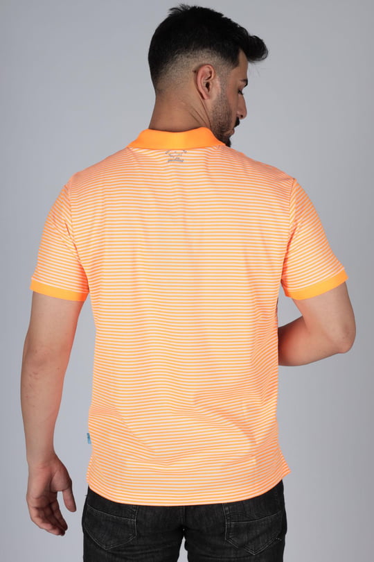 Paul Shark Paul Shark Erkek Regular Fit Düz Kısa Kollu Turuncu Polo Yaka T-Shirt 23411265-178