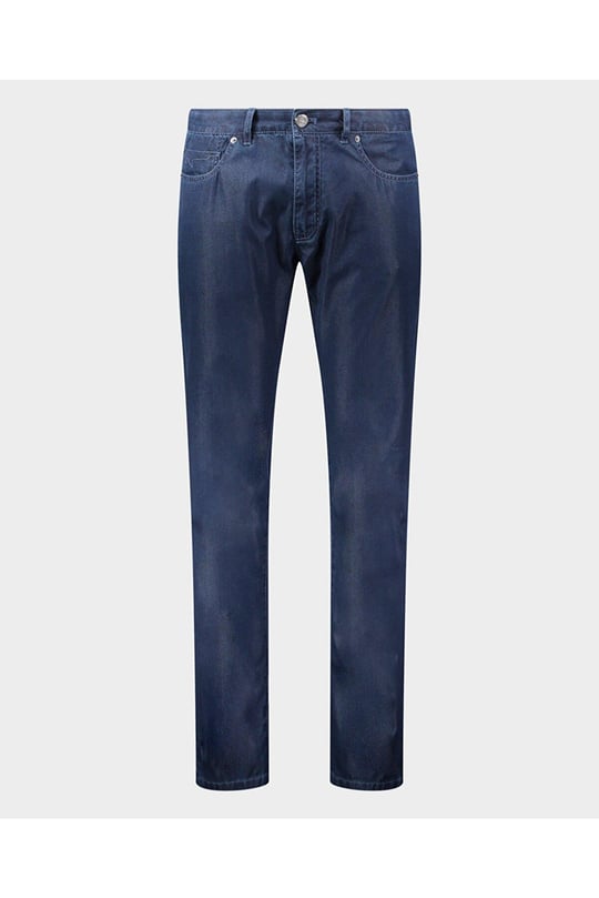 Paul Shark Paul Shark Erkek Slim Fit Düz Fermuarlı Mavi Jeans 22414118-130